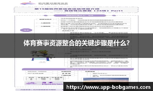 体育赛事资源整合的关键步骤是什么？